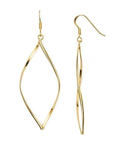 Shop Argento Vivo Open Twist Drop Earrings In Gold