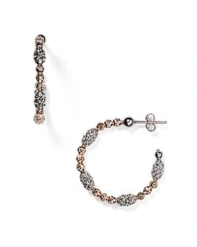Shop Officina Bernardi Hoop Earrings In Rose/silver