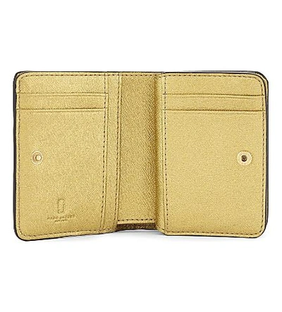 Shop Marc Jacobs Snapshot Mini Saffiano Leather Wallet In New Orange Multi