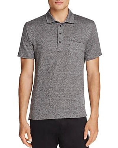 Shop Billy Reid Smith Short Sleeve Polo Shirt In Gray Melange