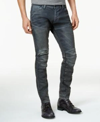 G-star Raw 5620 3d Knee-zip Skinny Jeans In Dark Aged Cobler In Black |  ModeSens