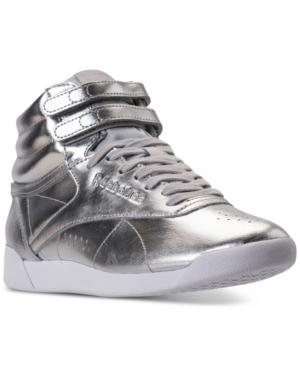 reebok high tops womens silver