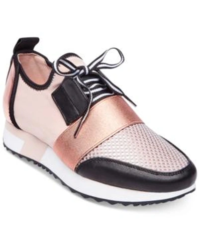 Steve Madden Antics Jogger Sneakers In Rose Gold ModeSens