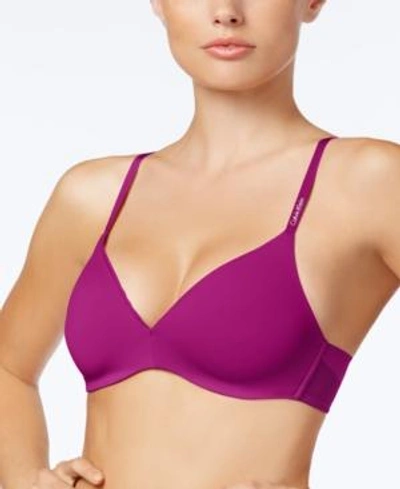 Shop Calvin Klein Sculpted Lightly-lined Demi Bra Qf1739 In Enthrall