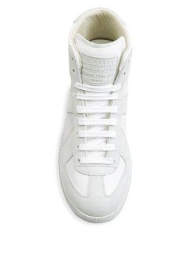 Shop Maison Margiela Mid Replica Sneakers In White