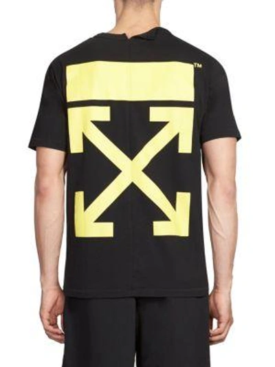 Shop Off-white Moto Graphic T-shirt In Black Yellow