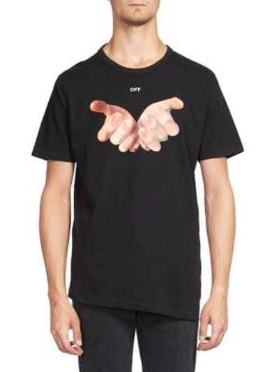 Shop Off-white Square Hands T-shirt In Black Multi