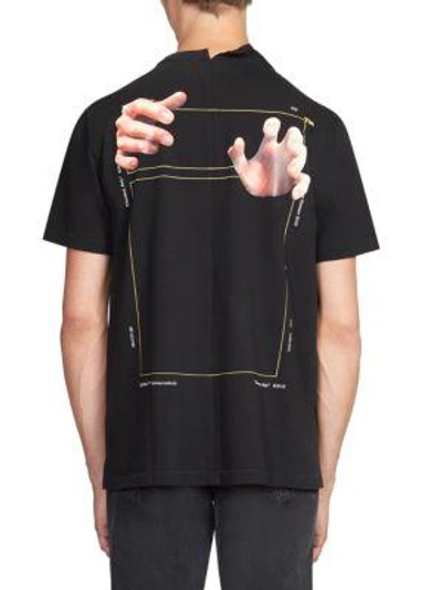 Shop Off-white Square Hands T-shirt In Black Multi