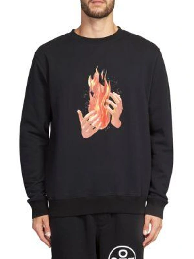 Off white flame sweatshirt new arrivals