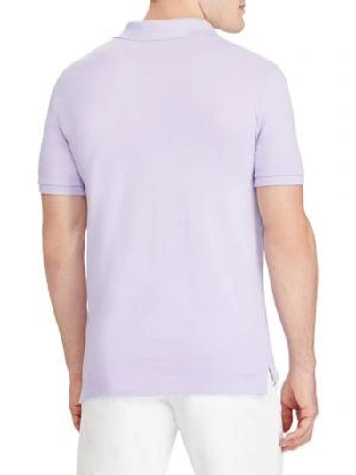 Shop Polo Ralph Lauren Weathered Mesh Polo In Purple