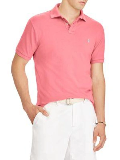 Shop Polo Ralph Lauren Weathered Mesh Polo In Red