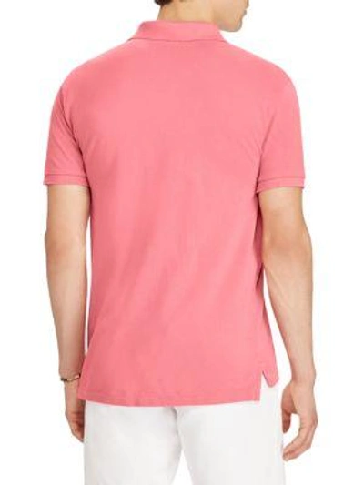 Shop Polo Ralph Lauren Weathered Mesh Polo In Red