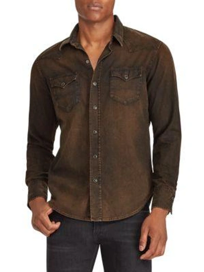Polo Ralph Lauren Western Denim Shirt In Brown | ModeSens