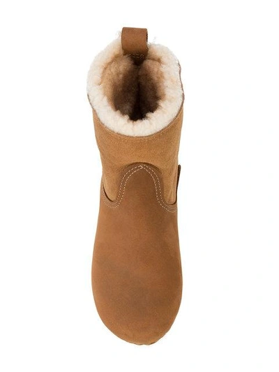 Shop No.6 5” Shearling Clog Boots - Brown