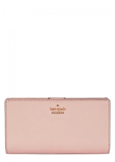 Shop Kate Spade Cameron Street Stacey Pink Leather Wallet In Light Pink