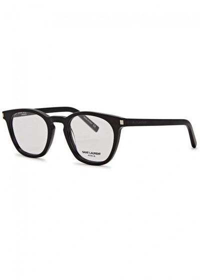 Shop Saint Laurent Sl 30 Square-frame Optical Glasses In Black