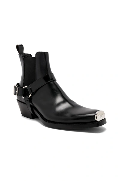 Calvin Klein 205w39nyc Black Western Harness Leather Boots | ModeSens