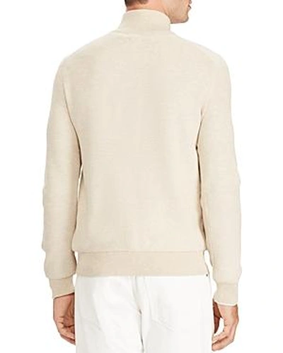 Shop Polo Ralph Lauren Half-zip Cotton Sweater In Dune Tan
