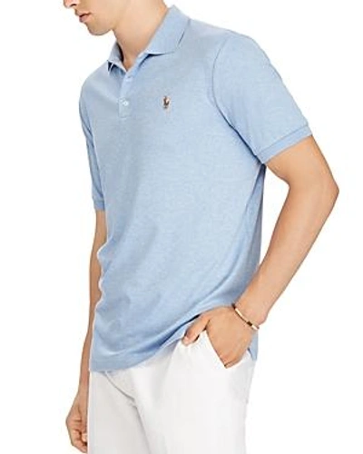 Shop Polo Ralph Lauren Classic Fit Soft-touch Short Sleeve Polo Shirt In Blue Heather