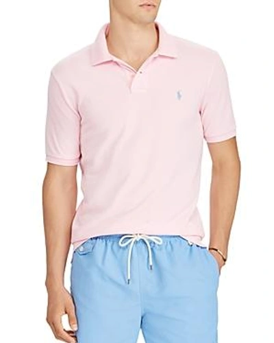 Shop Polo Ralph Lauren Custom Slim Fit Weathered Short Sleeve Polo Shirt In Pink