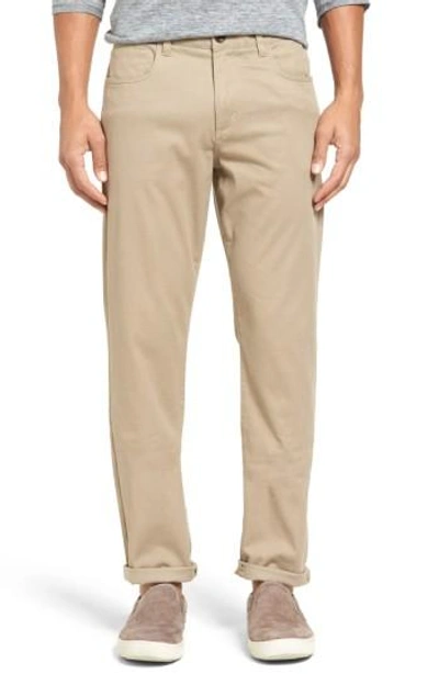 Shop Vince Soho Slim Fit Five-pocket Pants In Khaki