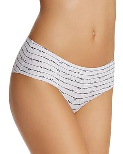 Shop Calvin Klein Invisibles Hipster In Scripted Logo Print