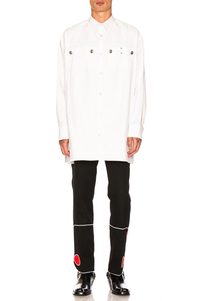 Shop Calvin Klein 205w39nyc Oversized Western Shirt In White