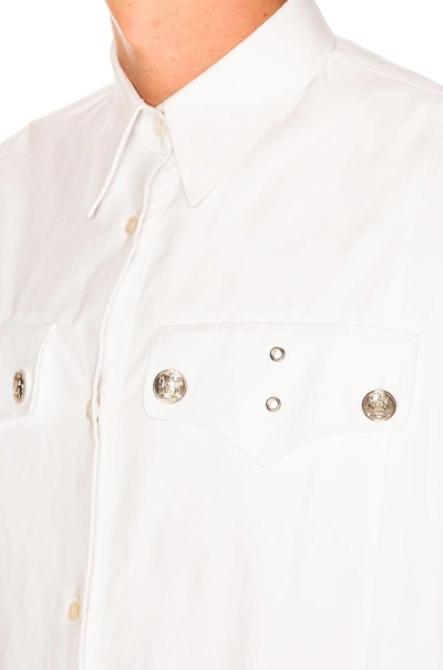 Shop Calvin Klein 205w39nyc Oversized Western Shirt In White