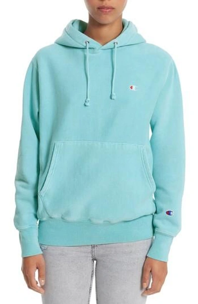 Shop Champion Reverse Weave Pullover Hoodie In Glacier Ice Cap Blue
