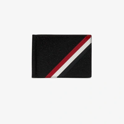 Shop Thom Browne Money Clip Leather Wallet