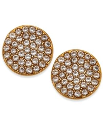 Shop Kate Spade New York Pave Stud Earrings In Gold