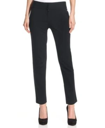 Shop Vince Camuto Straight-leg Ponte Ankle Pants In Heather Grey