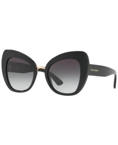 Shop Dolce & Gabbana Sunglasses, Dg4319 In Black/grey Gradient