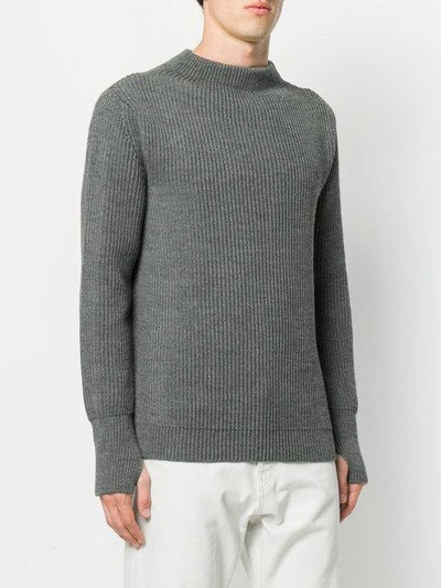 Shop Andersen-andersen Symmetric Crew Neck Sweater - Grey