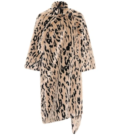 Shop Balenciaga Faux Fur Coat In Leige