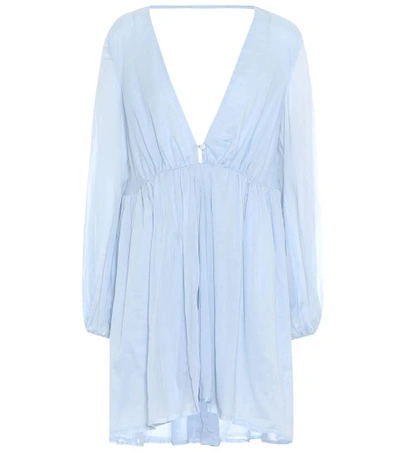 Shop Kalita Aphrodite Cloud Day Cotton Dress In Blue