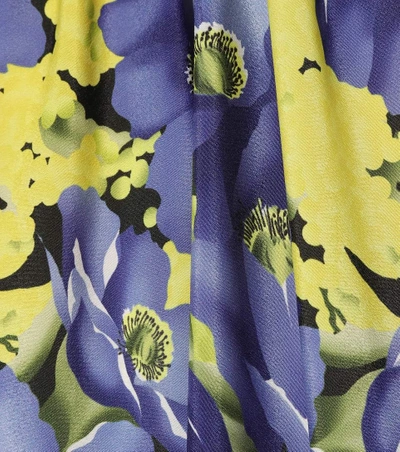 Shop Balenciaga Floral-printed Midi Dress In Multicoloured