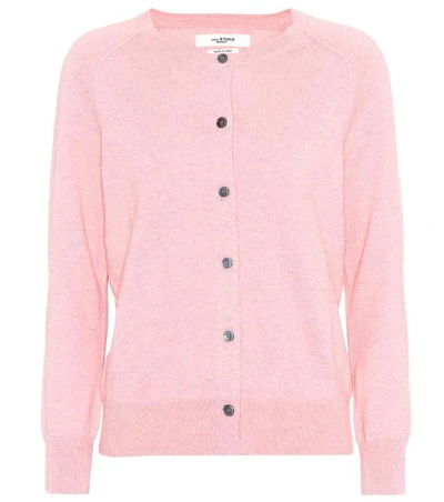Shop Isabel Marant Étoile Napoli Cotton And Wool Cardigan In Pink