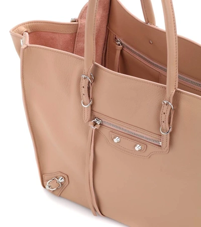 Shop Balenciaga Papier B4 Zip-around Leather Shoulder Bag In Neutrals