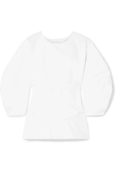 Shop Paper London Sade Cotton-poplin Blouse In White