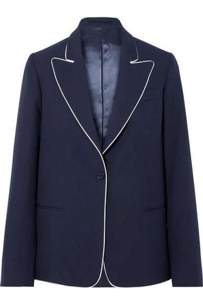 Shop Golden Goose Clara Crepe Blazer In Navy