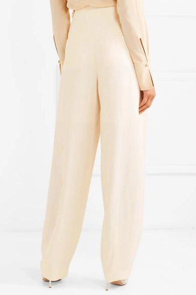 Shop Chloé Cady Tapered Pants In Cream
