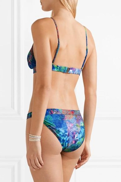 Shop Matthew Williamson Ocean Odyssey Printed Bikini In Turquoise
