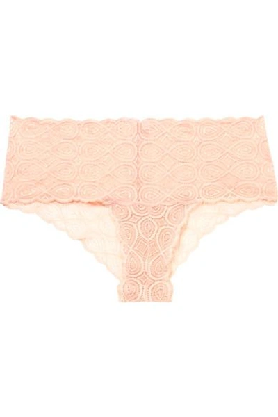Shop Cosabella Sweet Treats Infinity Stretch-lace Briefs In Neutral
