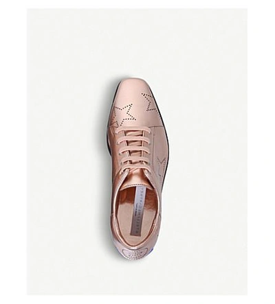 Shop Stella Mccartney Elyse Faux-leather Flatform Trainers In Bronze Com