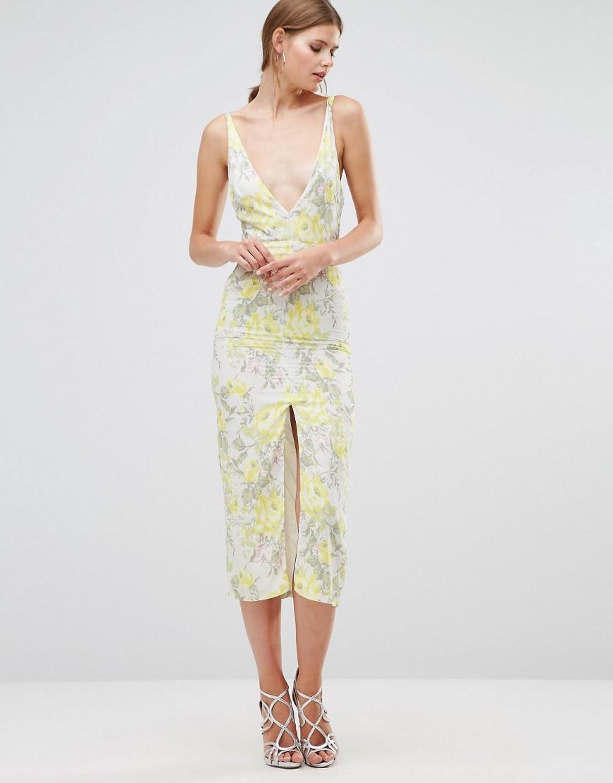 midi dress split front