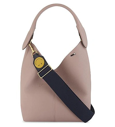 Shop Anya Hindmarch Build-a-bag Leather Bag Strap In Ink Nastro