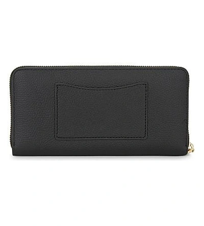 Shop Michael Michael Kors Mercer Continental Leather Wallet In Black