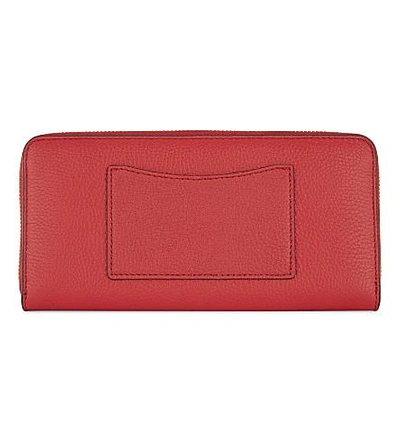 Shop Michael Michael Kors Mercer Continental Leather Wallet In Bright Red