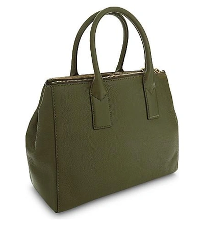 Shop Marc Jacobs Recruit East West Leather Tote In Army Green